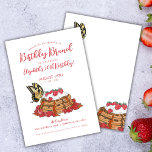 Invitation 50e anniversaire Brunch Fraise gaufres<br><div class="desc">Cette invitation à Brunch Party Anniversaire de fraises, unique en son genre, présente un dessin de gaufres de fraises ornées d'un joli papillon, donnant le ton parfait pour toute occasion de brunch. Facile à éditer, personnalisez cette invitation avec vos détails pour une expérience transparente et rendre votre planification de fête...</div>
