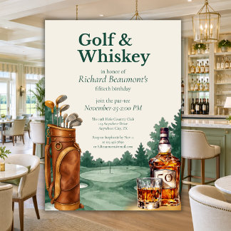 Invitation 50e anniversaire chic pour homme sur le thème du g