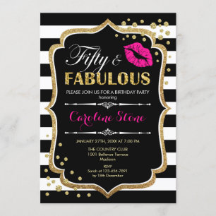 Invitation 50e anniversaire - Cinquante fabuleux Black Pink G