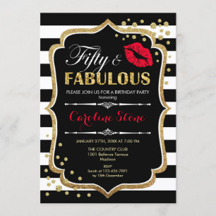Invitation 50e anniversaire - Cinquante fabuleux Black Red Go