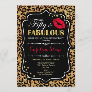 Invitation 50e anniversaire - Cinquante fabuleux Empreinte de