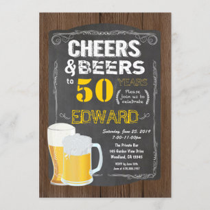 Invitation 50e anniversaire. Concours à 50 ans de bière