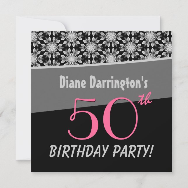 Invitation 50e anniversaire de la fête de l'argent et de la f (Devant)