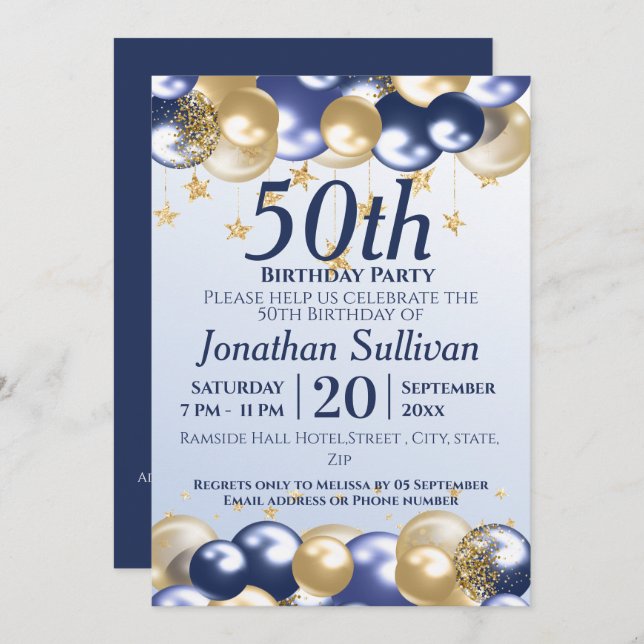Invitation 50e anniversaire de la Marine (Devant / Derrière)