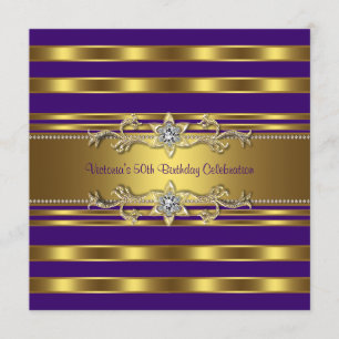Invitation 50e anniversaire de la Purple Gold Womans
