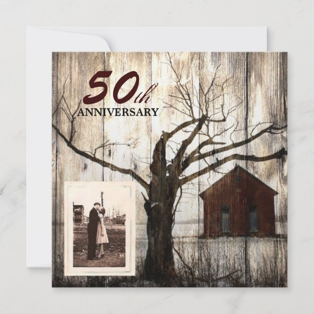Invitation 50e anniversaire de la Red Barn, un pays russe (Devant)