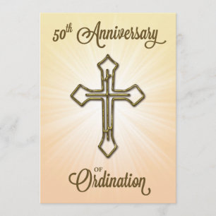 Invitation 50e anniversaire de l'ordination, Gold 