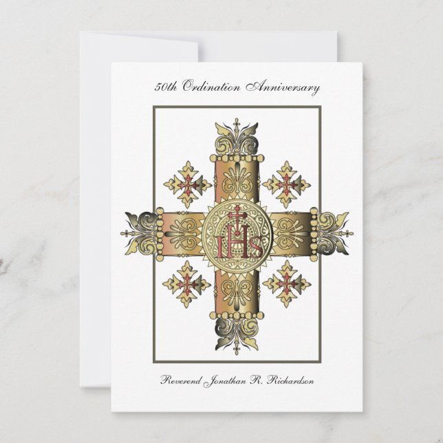 Invitation 50e anniversaire de l'ordre des prêtres (Devant)