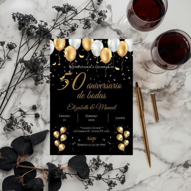 Invitation 50e anniversaire de mariage (Créateur téléchargé)