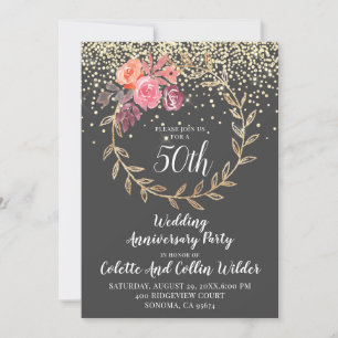 Invitation 50e anniversaire de mariage 