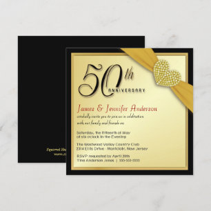 Invitation 50e anniversaire de mariage - Cartons d'invitation