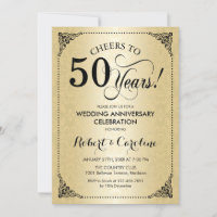 50e anniversaire de mariage - Damassé noir or