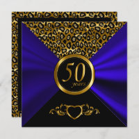 50e anniversaire de Mariage d'or | Motif Leopard