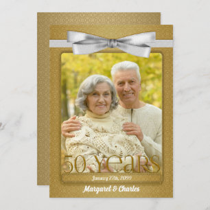 Invitation 50e anniversaire de Mariage d'or Photo