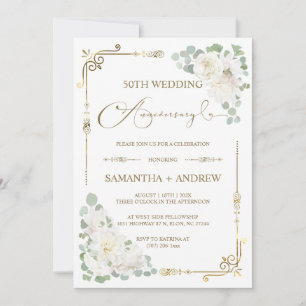 Invitation 50e anniversaire de mariage modifiable