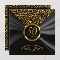50e anniversaire de mariage | Motif léopard