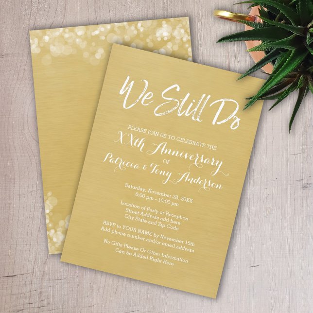 Invitation 50e anniversaire de mariage - Nous faisons toujour (Créateur téléchargé)
