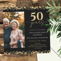 50e Anniversaire de Mariage Or Noir Photo