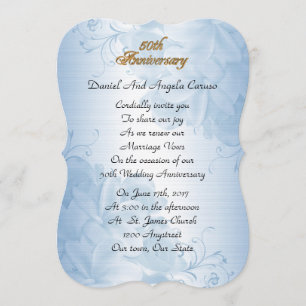 Invitation 50e anniversaire de mariage renouvellement de vœux
