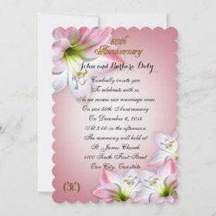 Invitation 50e anniversaire de mariage renouvellement de vœux