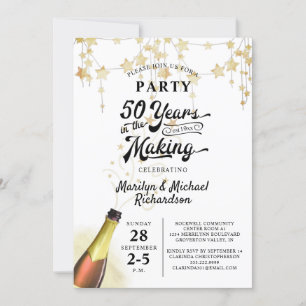 Invitation 50e anniversaire de mariage rétro DES ANNÉES DE PR