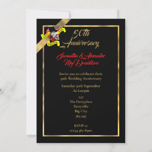 Invitation 50e anniversaire de mariage sur le thème gothique