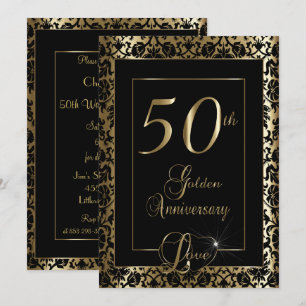 Invitation 50e anniversaire de mariage   Texte DIY