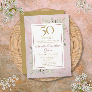 Invitation 50e anniversaire de mariage verdure
