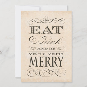 Invitation 50e anniversaire Dîner fête manger boire et être j