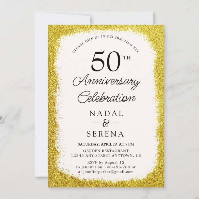 Invitation 50e anniversaire du Mariage (Devant)