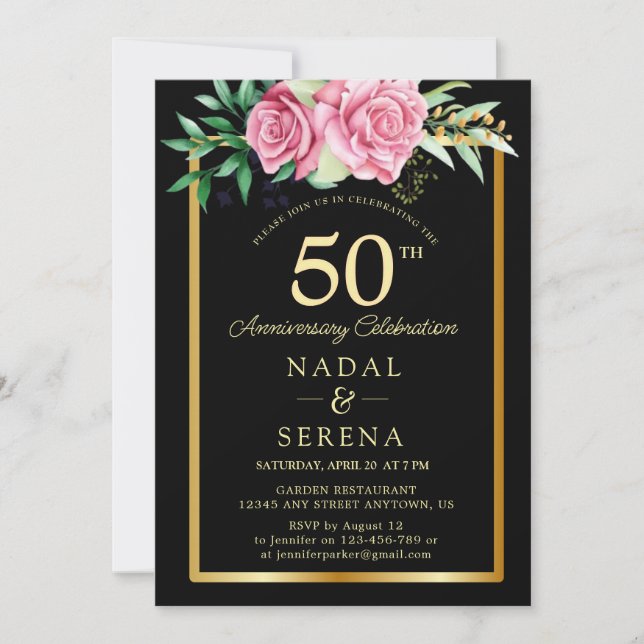 Invitation 50e anniversaire du Mariage (Devant)
