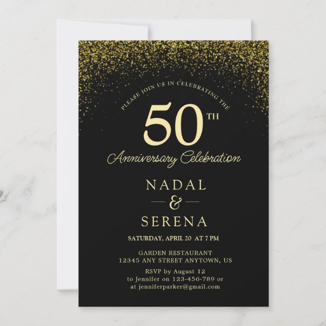 Invitation 50e anniversaire du Mariage (Devant)