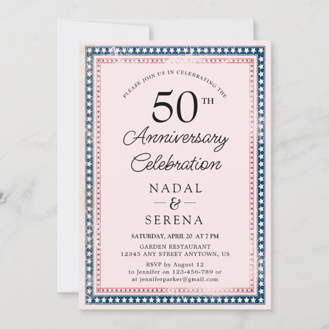 Invitation 50e anniversaire du Mariage (Devant)