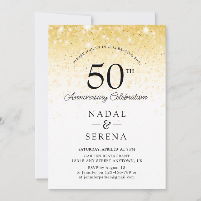 Invitation 50e anniversaire du Mariage (Devant)