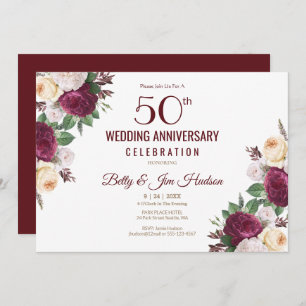 Invitation 50e anniversaire du Mariage