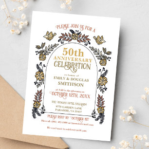 Invitation 50e anniversaire du Mariage d'or