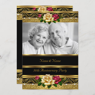 Invitation 50e anniversaire du Mariage Rose Gold Photo 3