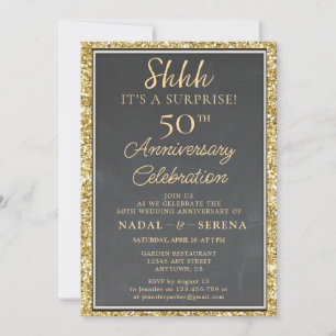 Invitation 50e anniversaire du Mariage surprise