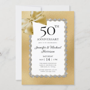 Invitation 50e anniversaire élégant