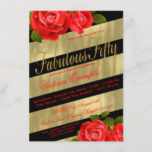 Invitation 50e anniversaire fabuleux d'une femme