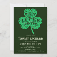50e anniversaire fête Lucky Shamrock irlandais
