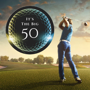Invitation 50e Anniversaire Fête Stylish Modern Golf Golfer