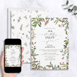 Invitation 50e anniversaire Fleur sauvage d'hiver Berry Water<br><div class="desc">Célébrez un 50e anniversaire en style avec cette magnifique invitation de Berry Watercolor Fleur sauvage d'hiver de 50e anniversaire! Doté d'un cadre élégant de magnifiques fleurs sauvages d'aquarelle naturelle et de baies rouges, il crée le cadre idéal pour honorer cette occasion spéciale. De plus, vous pouvez customiser l'invitation avec des...</div>