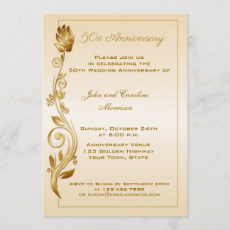 Invitation 50e Anniversaire Floral défilé