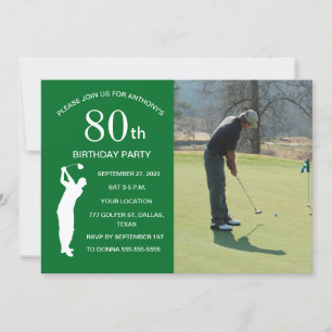 Invitation 50e Anniversaire Golf Green Park Golf Photo