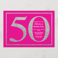 50e anniversaire Hot rose et Parties scintillant d