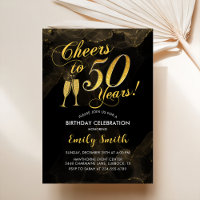 50e Anniversaire - Joue À 50 Ans Or Noir