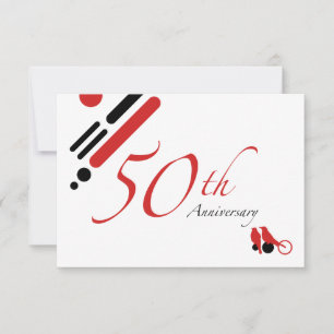 Invitation 50e anniversaire (mod birds)