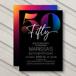 Invitation 50e anniversaire moderne