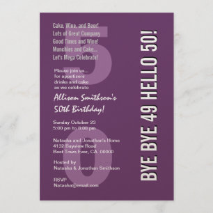 Invitation 50e anniversaire moderne, au beau milieu de l'ours